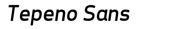 Tepeno Sans font preview